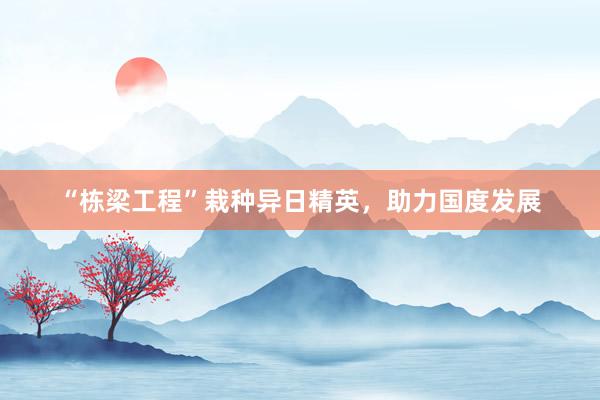 “栋梁工程”栽种异日精英，助力国度发展
